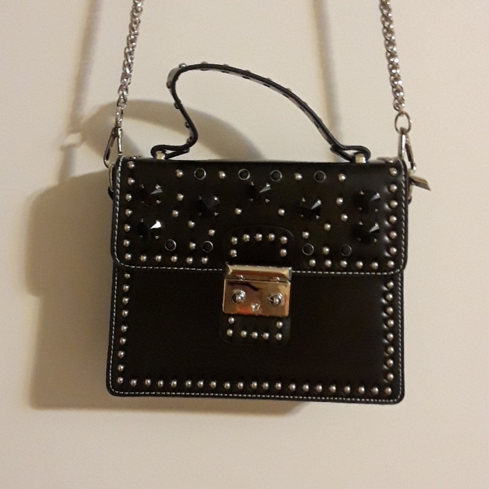 Studded box purse